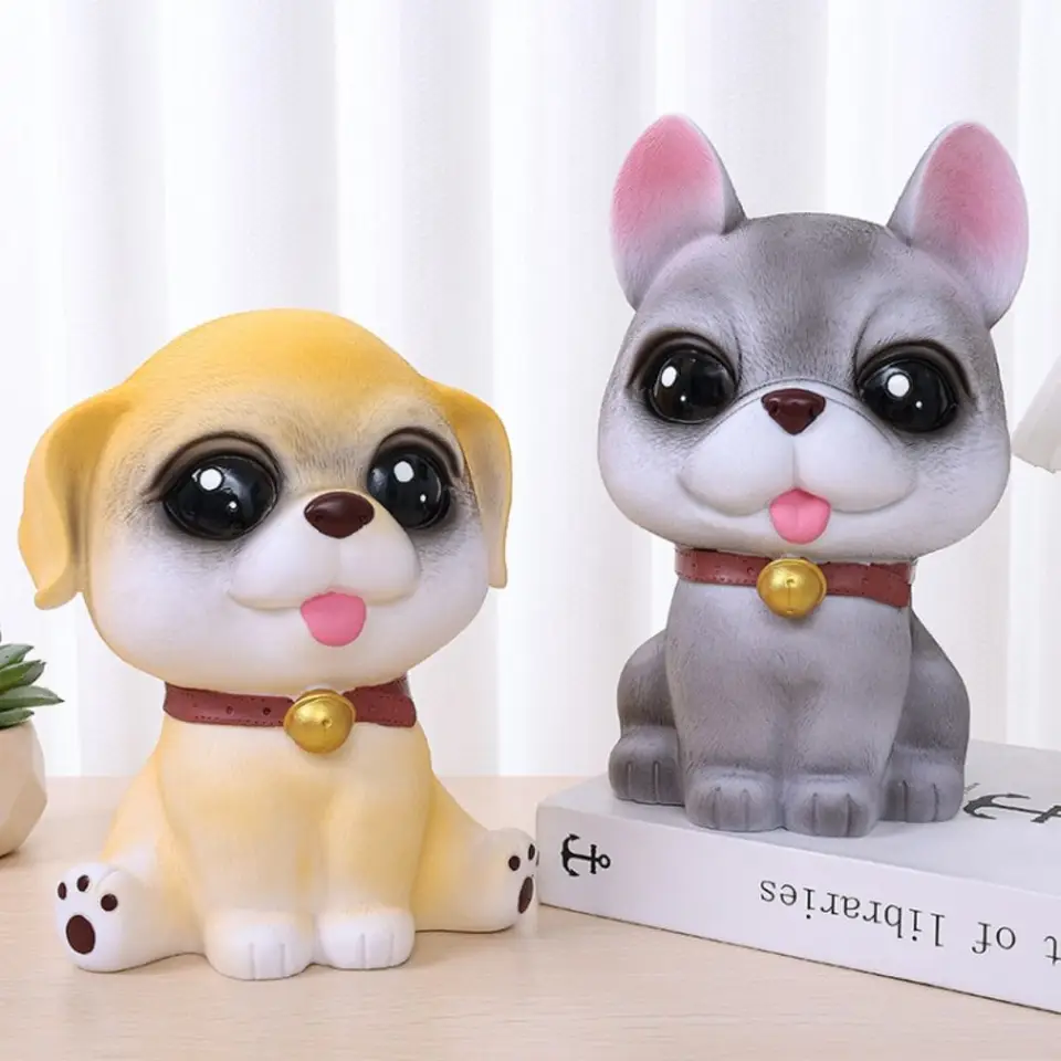Jednoduché roztomilé šteniatko Piggy Bank nerozbitné