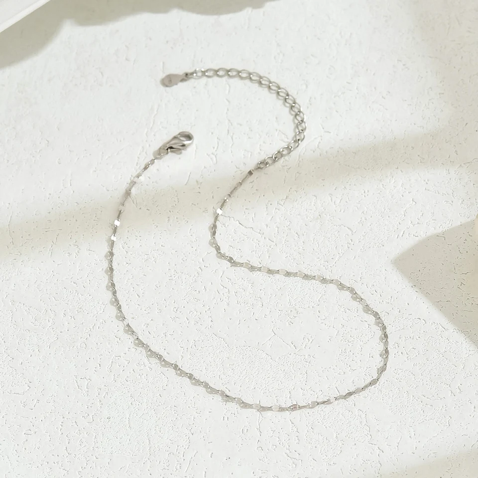 Jednoduchý a vynikajúci reťazový reťazec pier 925 Sterling Silver pre denný voľný čas, dovolenku, banket, darček na párty
