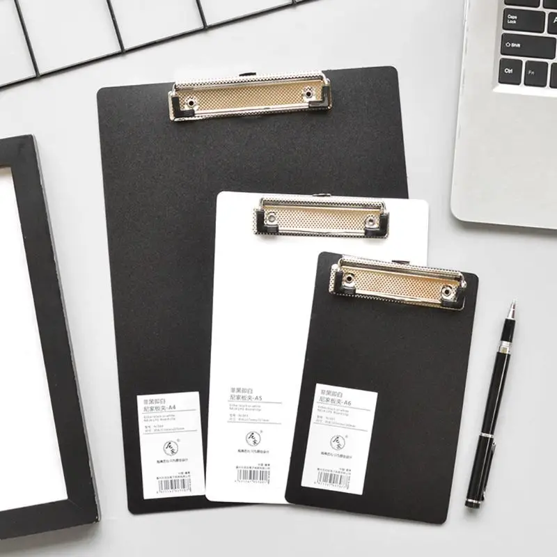 Jednoduchý A4 A5 A6 A6 Bill Capboard Memo Pad Clip Board Loose-Leaf Písanie písania svoriek papiera držiteľ papierov