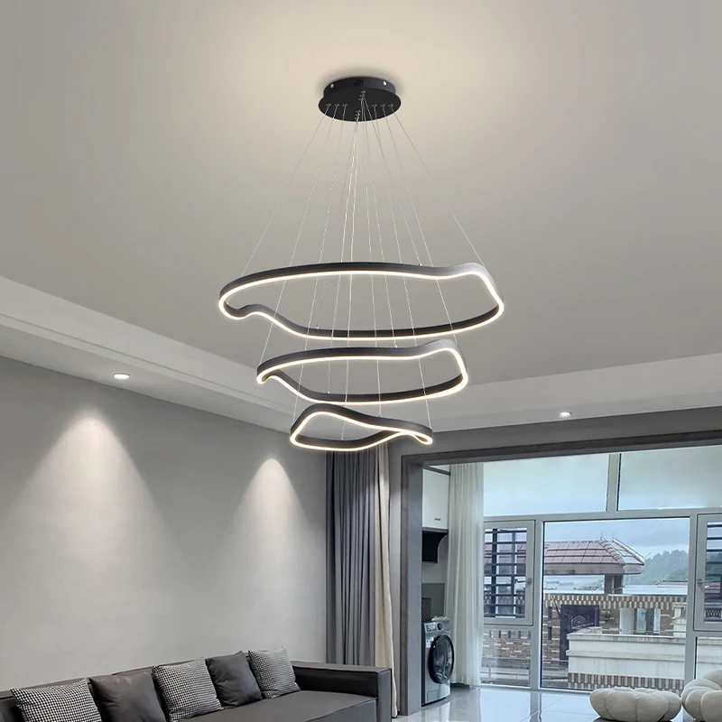 Jednoduchý moderný LED prívesok lustrový strop prívesok lampa s vysokým jasom dekoráciu pre obývaciu izbu jedálenská izba spálňa
