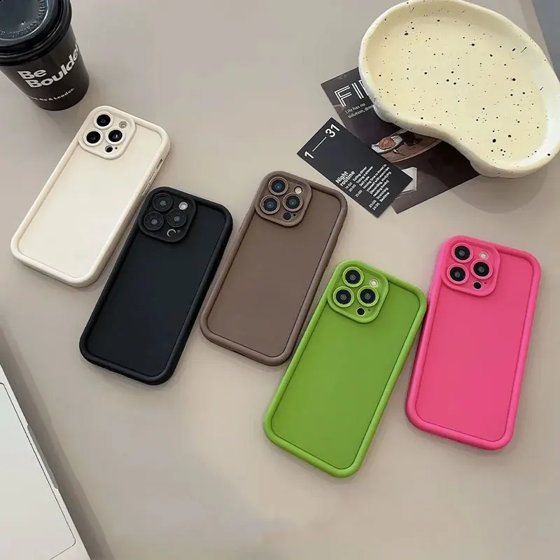 Jednoduchý štýl ružovej farby čierny štýlový puzdro pre iPhone 16 Pro Max 15 14 13 12 11 11 Pro XR XS 7 8 Plus Mini Y2K Puzdro