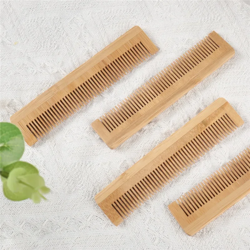 Jednorazové bambusové hrebeň Dámske vlasové kefy cestovné hotely Hotel Prírodná anti-statická masážna hrebeňová kaderníctvo Styling Tool