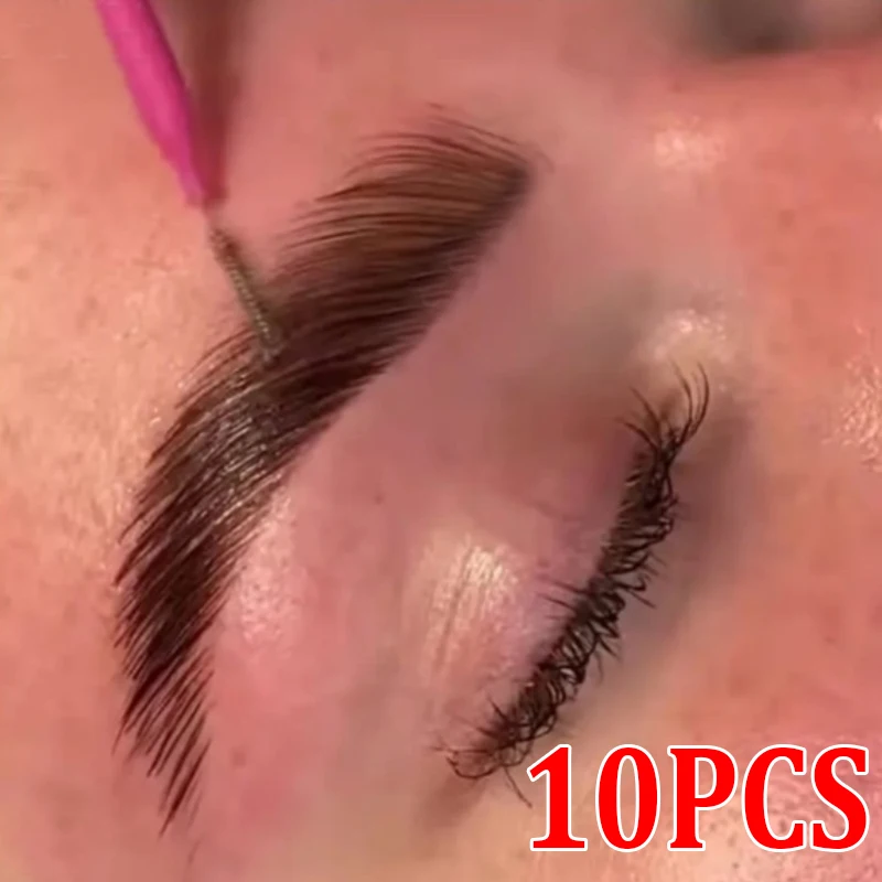 Jednorazové kefy na obočie 10ks/set Mini ohýbateľné obočie Zdvíhacie kefy Ryeš predlžovanie hrebeň