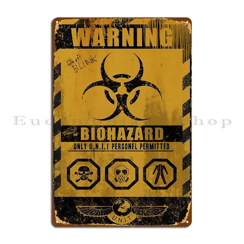 Jednotka biohazard kovový plaque plaketu plakety postava obývacia izba stena jaskynná pub