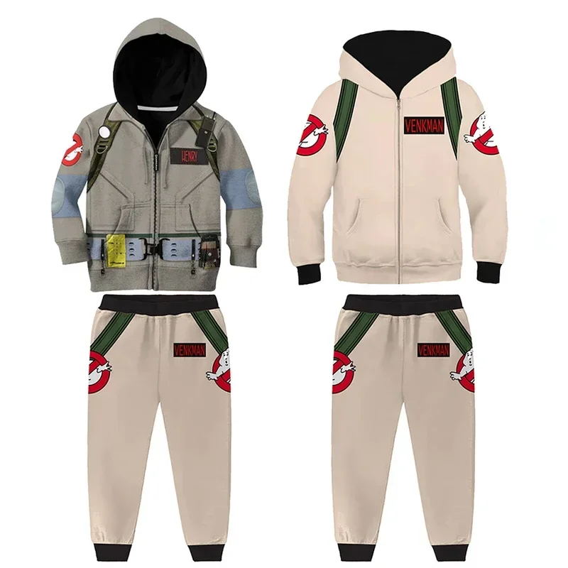 Jednotné kostýmy cosplay halloween kostým pre deti mikina anime figúrka ghost busters sveter karnevalové oblečenie C Mn9