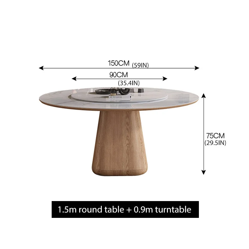 Jedáleňové súpravy Stabilné 12 mm skalné dosky 18 mm hrúbka základnej dosky stolový kuchynský stôl s 360 ° otočným nábytkom Mesa Hy