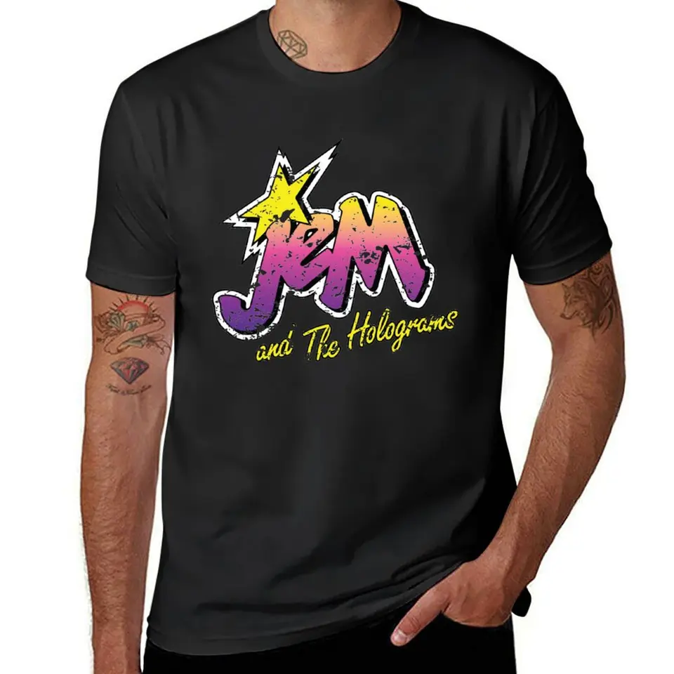Jem a hologramy karikatúry Cartoon Misfits zúfalé z 80. rokov maska ​​Tričko Tričko s rýchlym sušením anime pánske grafické tričká Hip Hop Hop