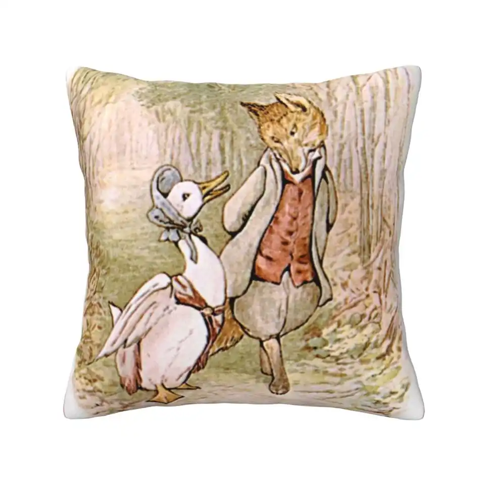 Jemimah puddleduck a gentleman-beatrix Potter vankúše vankúše spálne domáca dekorácia Jemimah puddleduck Fox Gentleman