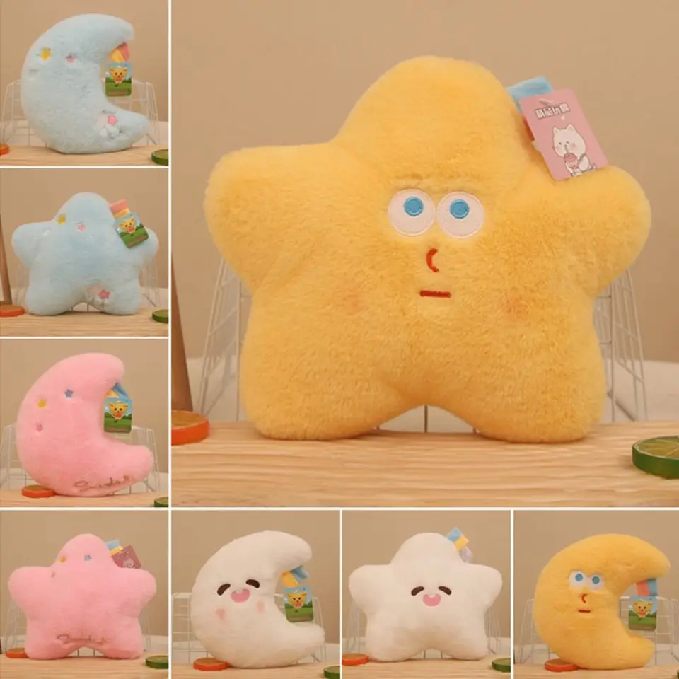 Jemná plyšová mesačná hviezda Doll Doll 8 palcov Moon Moon Star Plush Toy Cartoon vankúš na spanie
