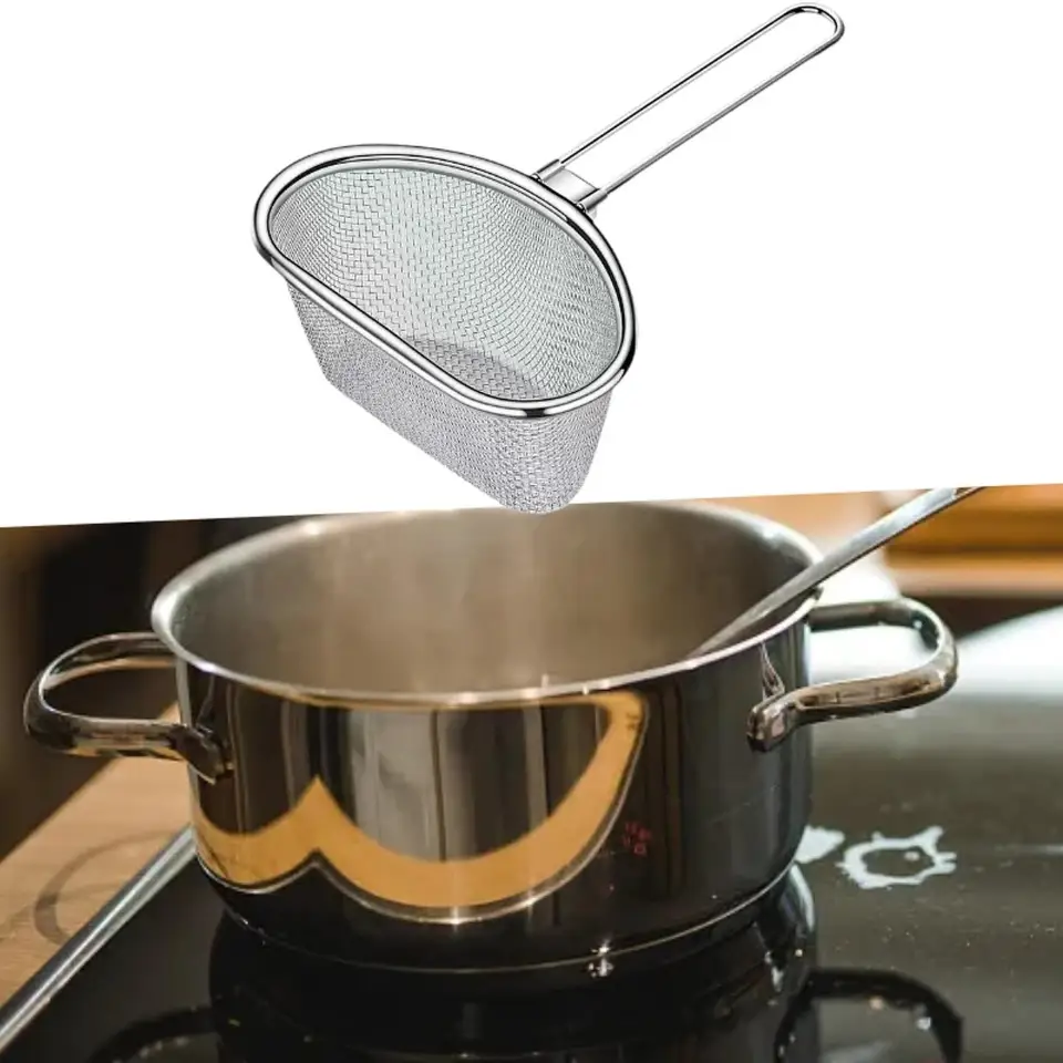 Jemné drôtové sieťové sitko Fry Fry Basket zadarmo váš ručný kuchynský náradie Multifunkčný cestovinový kôš na vyprážanie ramen rezancov