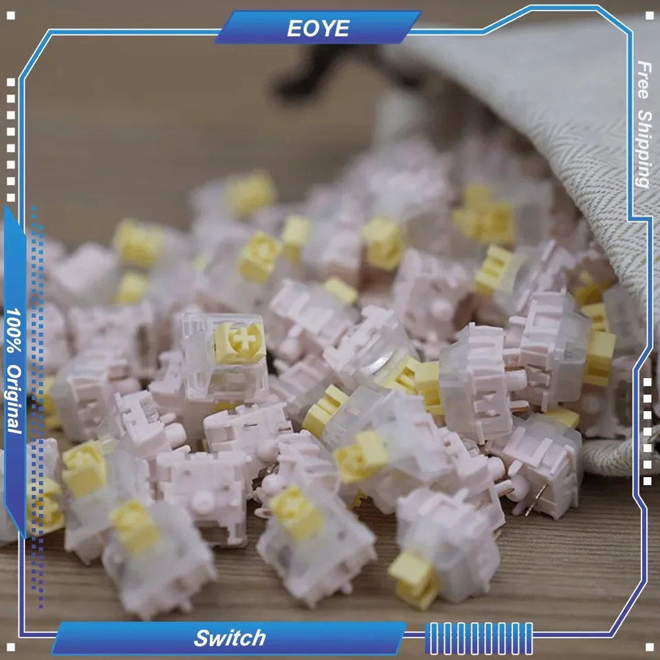 Jerri Canelé prepínač lineárne tiché mechanické klávesniceCustomed Hot Swap Replikovateľná osi hriadeľ dezert série príslušenstvo Part Časť