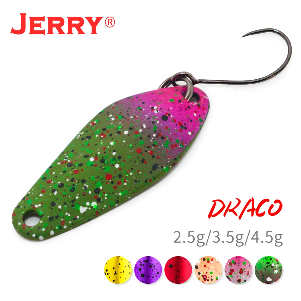 Jerry Draco Ul Sladkovodná lyžica Rybárska Lure Lure Jigging návnady 2,5G3.5G4.5 G Umelý spinner Tvrdé návnady pre pstruhové basy