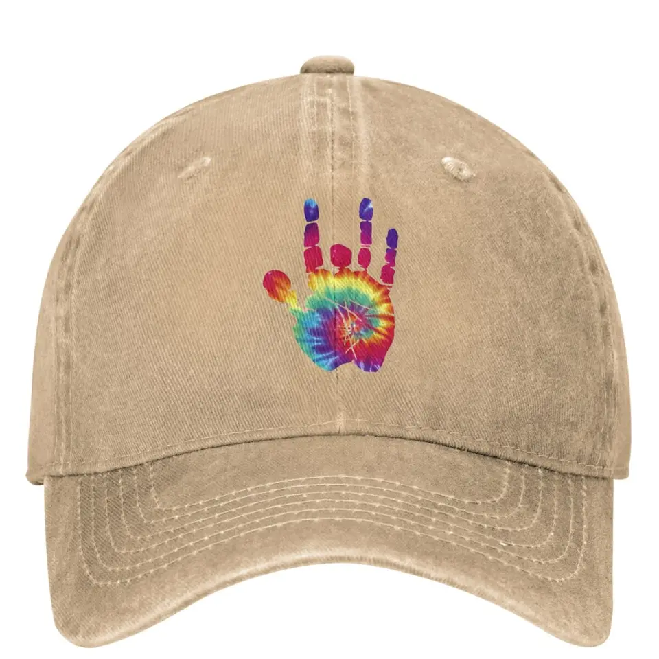 Jerry TIE Dye Ručne umytý baseballový čiapka Gratefs Deads Vintage Trucker Hat Summer Unisex Teens Prevádzka na opaľovací krém baseballové čiapky