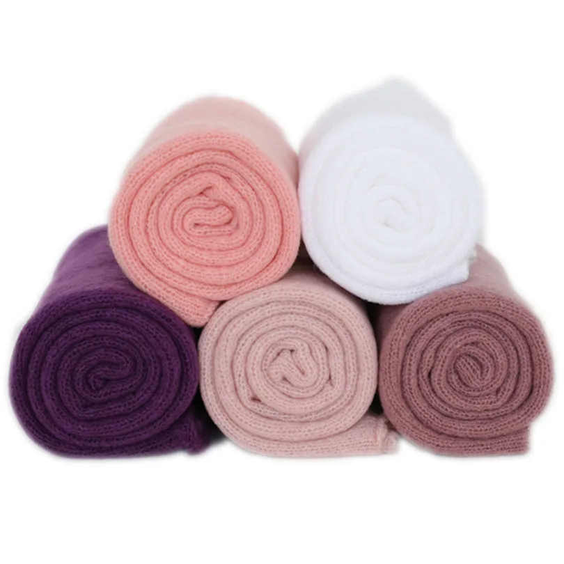Jersey Stretch zabalí fotografie rekvizity novorodenca Stretch pletené zábaly baby Swaddle prikrývky