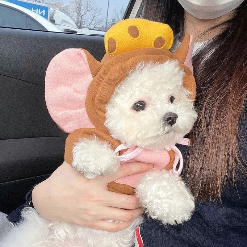 Jesenná zimná mačka mačka mačka Teplá fleece cosplay zvierací mikiny kombinézy pre malých psov vtipné York Halloween mačiatko oblečenie