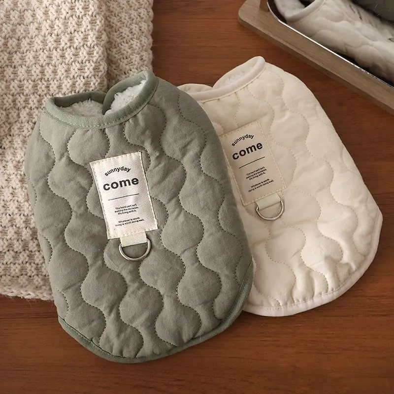 Jeseň a zimná lampa bavlnená vesta Vest Pet Clothes Dog Warm Cotton Vesta Leddy Bear Cat Suit