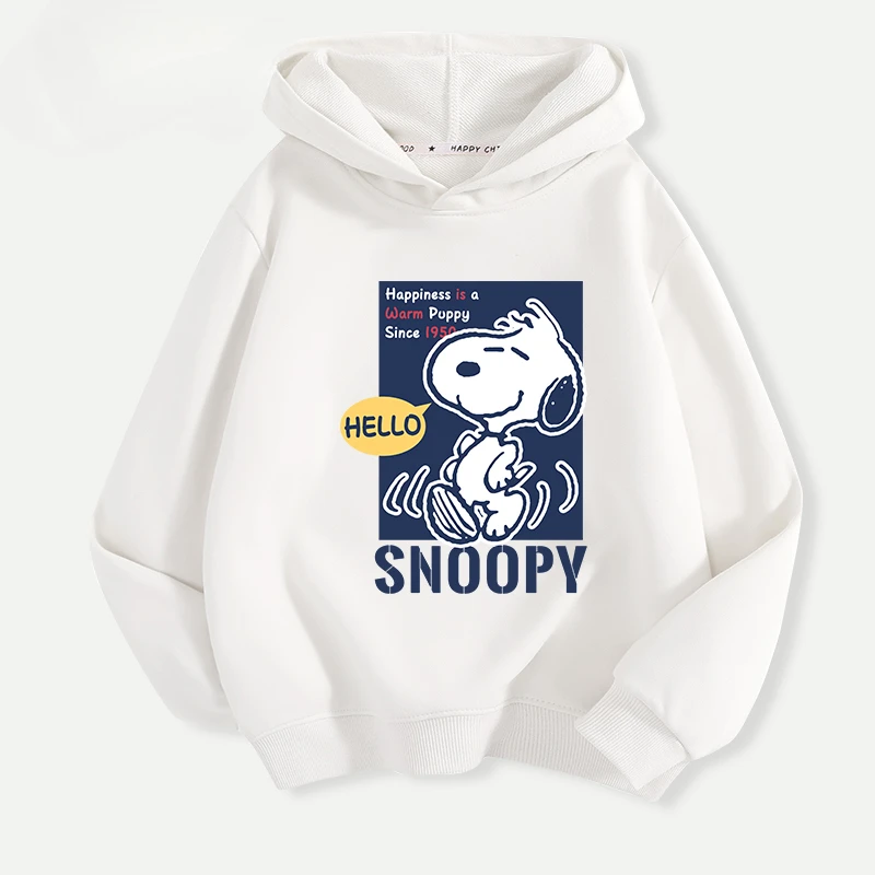 Jeseň a zimné pekné a roztomilé snoopy karikatúry Anime Perifériové chlapci a dievčatá mikiny módny trend Detské oblečenie mikinu