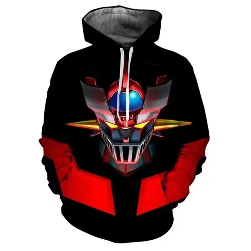 Jeseň Anime Robot Mazinger Z 3D tlač mikiny Men ženy módne príležitostné mikiny nadmerné kapucňu Pullovers