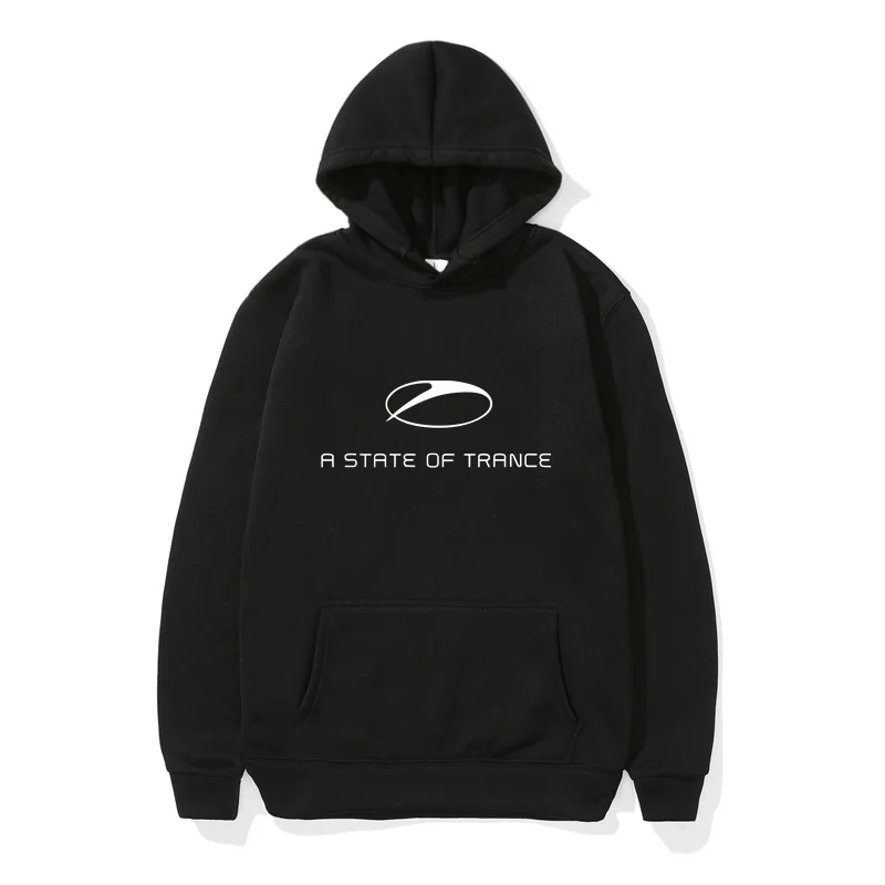 Jeseň Armin van Buuren, stav tranzových tlačených mikín Men módne príležitostné rukávy s kapucňou s kapucňou s nadmernou nadmorskou výškou pullover