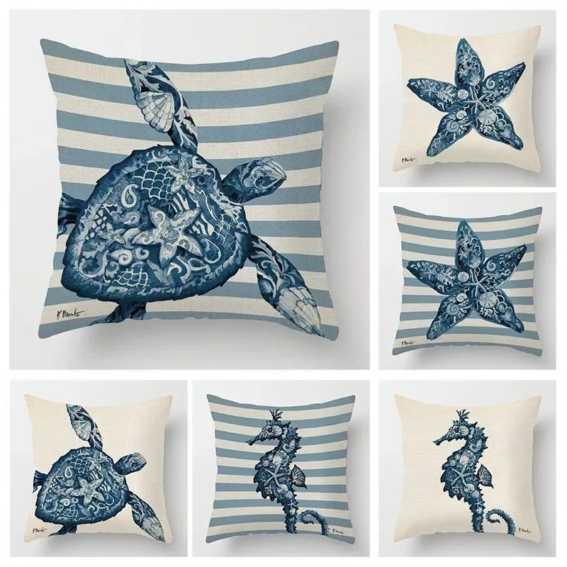 Jeseň Domáca dekorácia hádzanie vankúšov vankúš Puzdro Sofa Cushion Cover 45x45 cm 45 * 45 50x50 40x40 Element Ocean Elements Estetika obývacej izby
