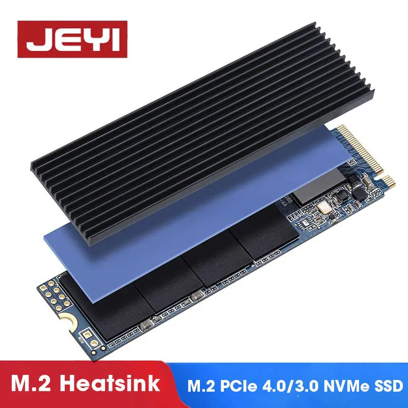 Jeyi M.2 SSD NVME Heat -Sink M2 2280 Pevný stav pevného disku Hliníkový chladič tesnenia s tepelným silikónovým vankúšikom PS5 Desktop PC