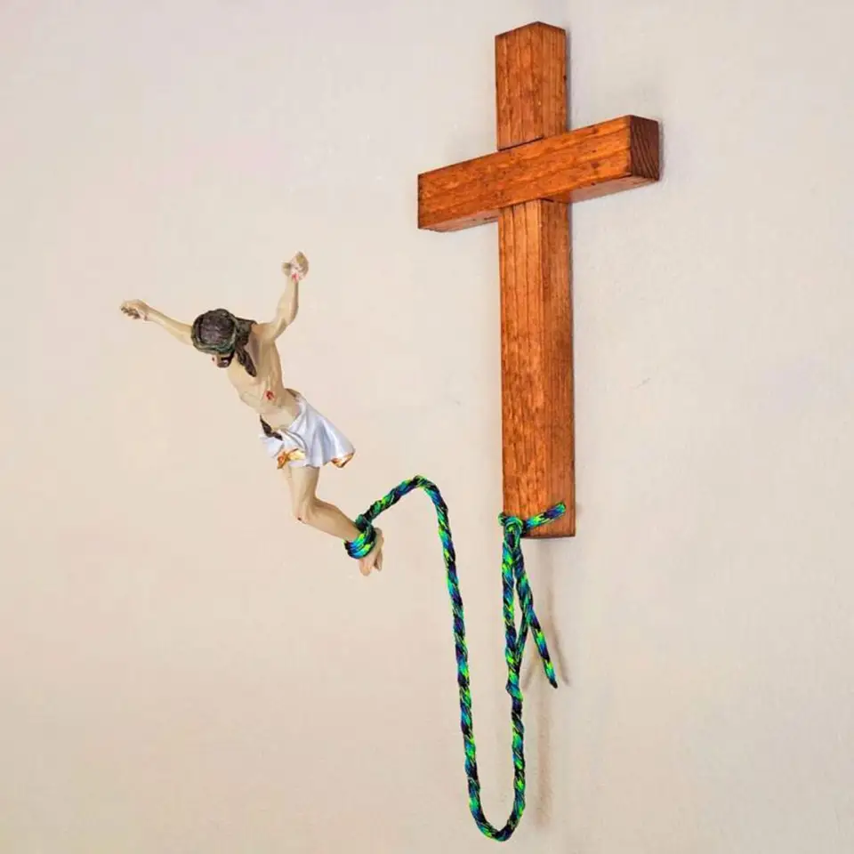 Ježiš Bungee Wall kríž dekorácie domáca kancelária kostol Walling Socking Crucifix Christ Spasiteľ festival darček domáce dekorácie