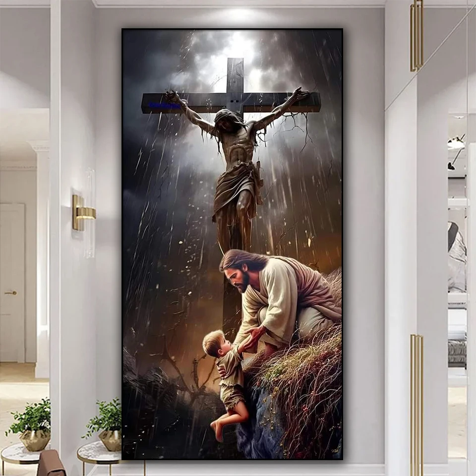 Ježiš King James Version DIY Diamond Painting Nový 2025 Plné štvorcové okrúhle okrúhle diamantové mozaika výšivky krížov remese
