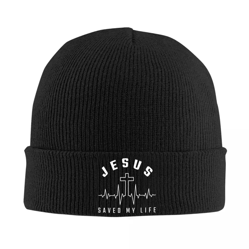 Ježiš Kristus Hats Autumn Zimné čiapky Warm Ježiš zachránil moje životné čiapky Men ženy akrylové pletené čiapky