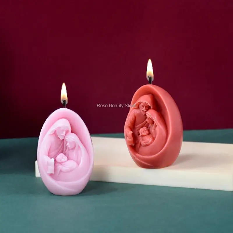 Ježiš Virgin Silikone Sviečka pleseň DIY ručne vyrobená aromaterapia omietka remeslá epoxid mydlo výroba molud