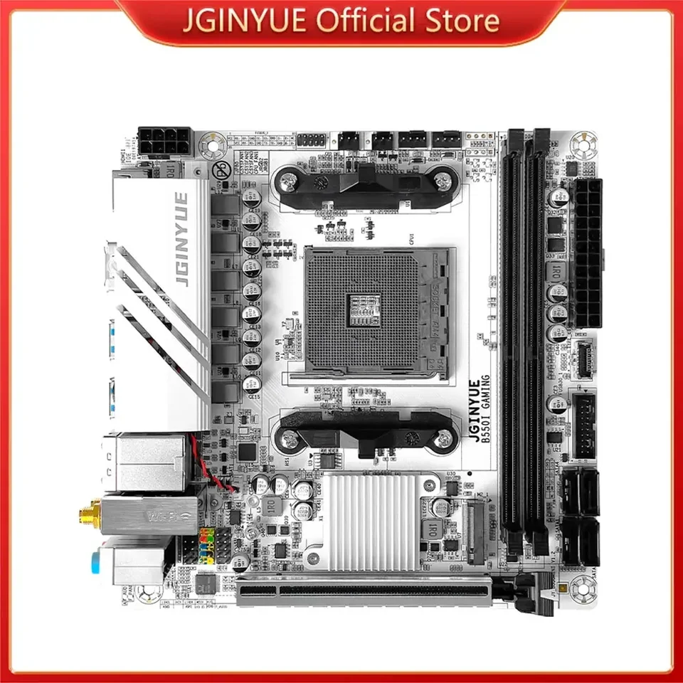 Jginyue AMD B550 ITX Základná doska Podporuje Ryzen R5 4000/5000 Series Procesors DDR4 RAM Desktop PC PCI-E 4.0 B550I Gaming