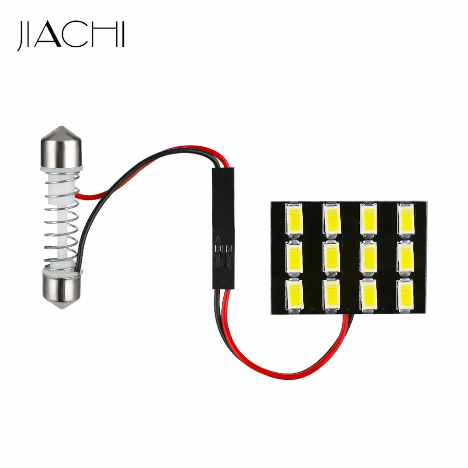JIACHI 10PCS CAR Interiérové ​​príslušenstvo 12/11/18/221SMD T10 BA9S C5W 12V Vnútorné panelové LED LIGH LIGH LIMP LIMP CAR CAR DOME Svetlo