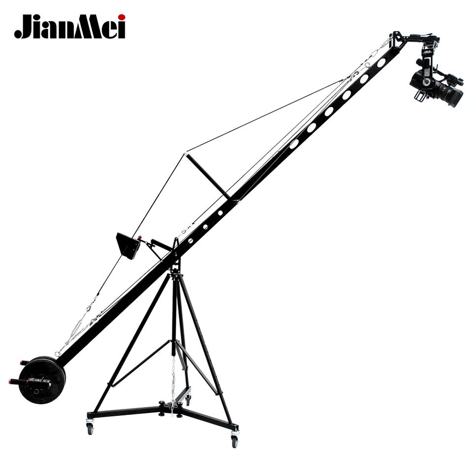 Jianmei XF64-4M Camera Rocker Crane Electric Control Pan Tilt Rotation Video Shooting Zväčšenie clony hliníková zliatina hliníka