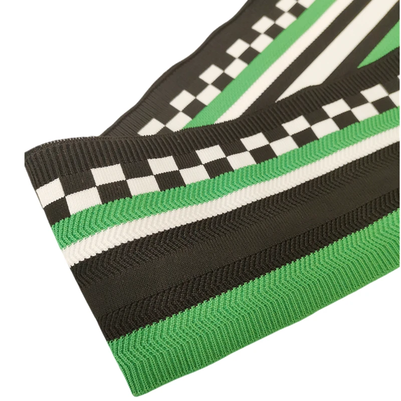 Jietai-štvorcová jacquardová rebrová tkanina na šitie, DIY Cloth Accessories, pás, pletená imitácia nylon tissu, prešívanie, manžeta
