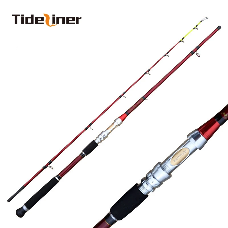 Jigging Trolling Fishing Rod 1,8 m 2,1 m 2,4 m 2,7 m pre veľkú hernú člnovú rybársku rybársku pól Nástroje Test Hmotnosť 7,5 kg