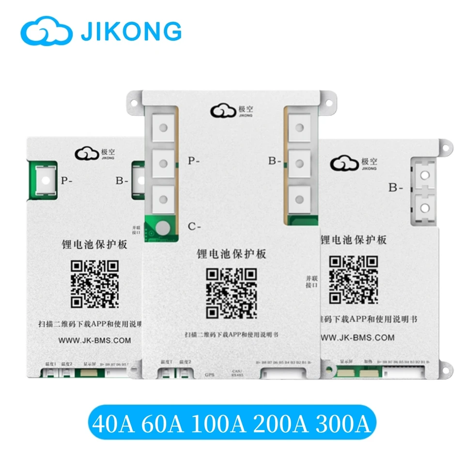Jikong Smart Active BMS 4S-8S Li-Ion LifePo4 LTO batérie 40A-300A Zostatok 12V 24V Balance Power 0,4a 1a 2a BMS