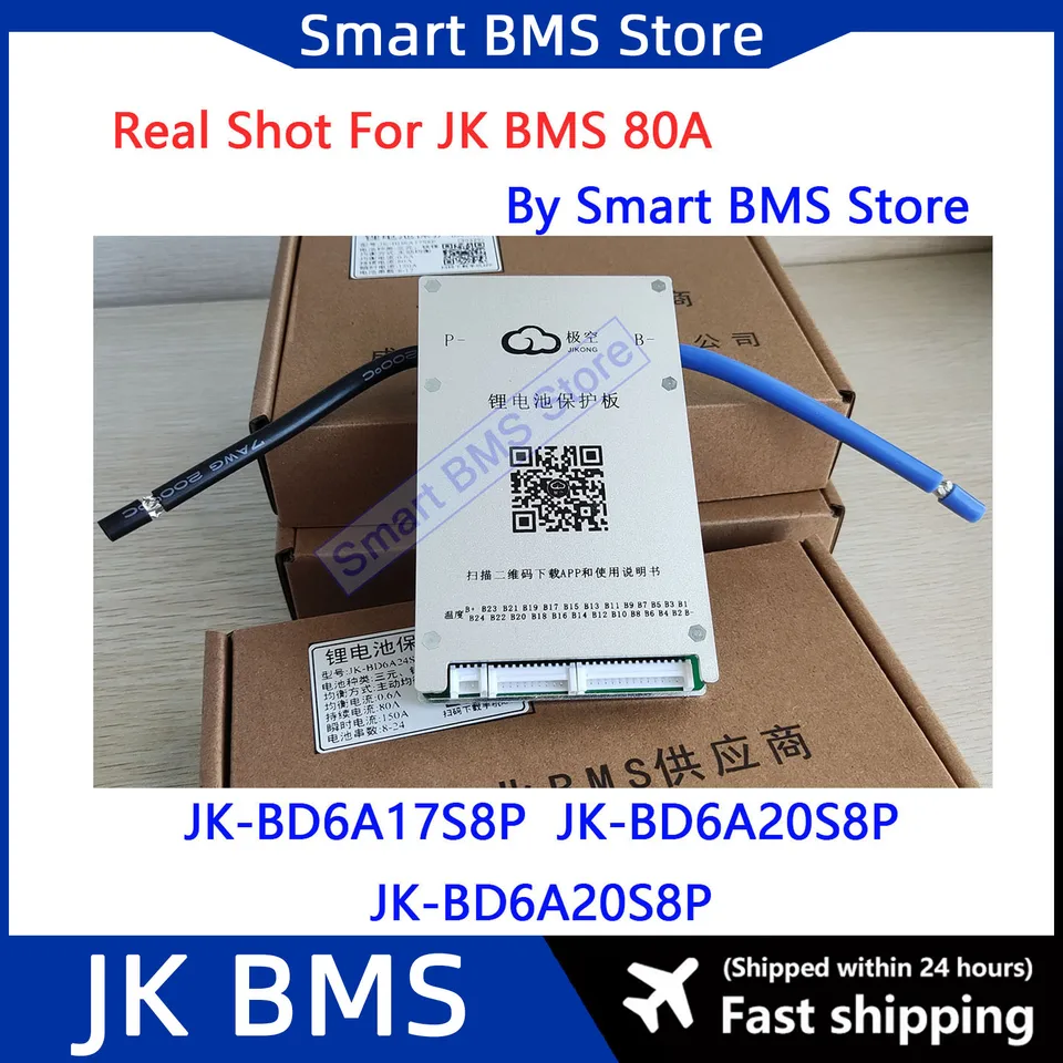 Jikong Smart JK BMS 80A 200A Active Balance BD6A17S8P BD6A20S8P BD6A24S8P 8S 13S 17S 20S 24S SMART BMS v rámci konektora BT RS485