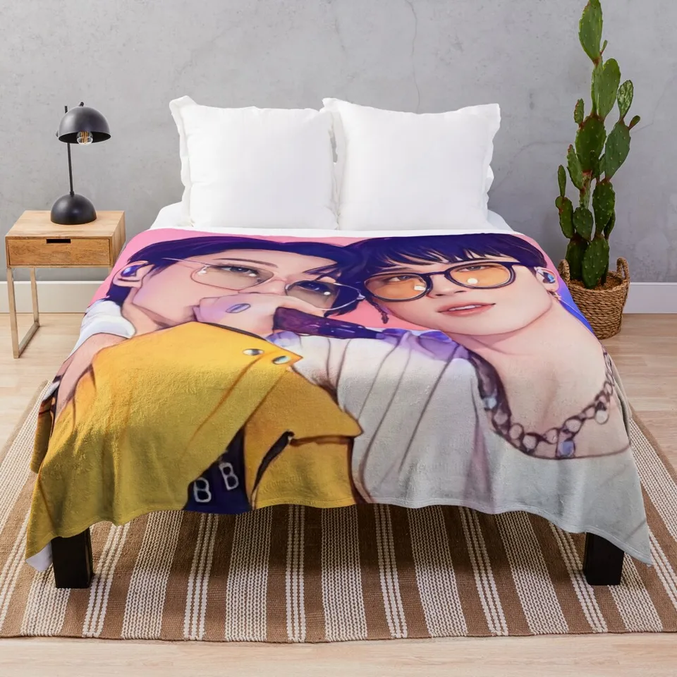 Jikook koncertný hádzanie prikrývku luxusný dizajnér prikrývka Valentínske nápady
