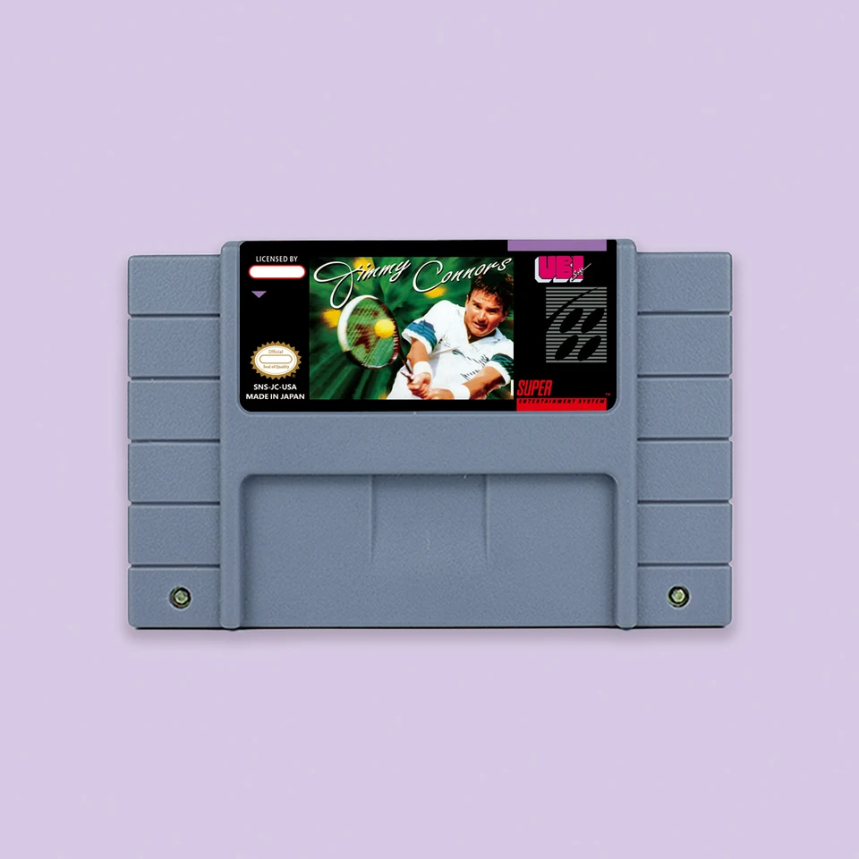 Jimmy Connors Pro Tennis Tour Action Game pre SNES 16 bitov single Card USA NTSC EUR PAL Videohra