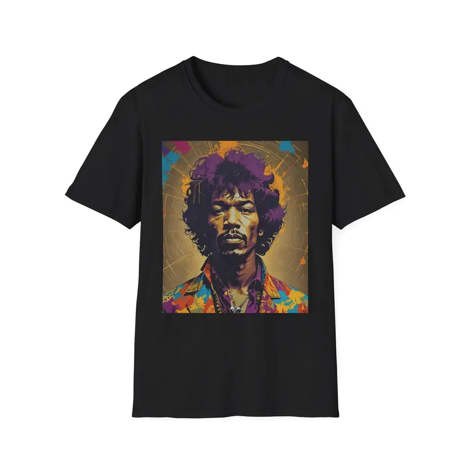 Jimmy Hendrix Tričko hudobného umelca Darčekový otec Syn Reto reto šesťdesiaty roky vintage štýl