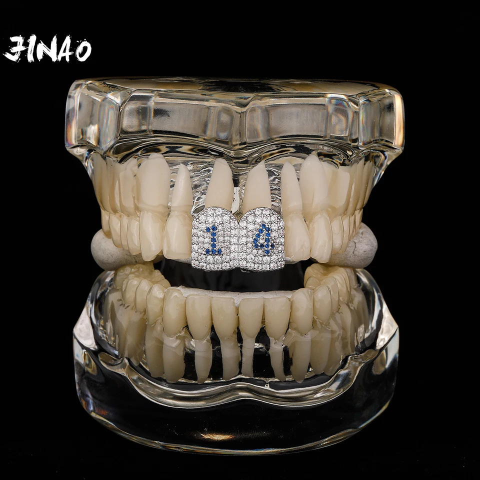 Jinao 2023 Nový hip hop vysokokvalitný ľad CraveJado AAA+ Cubic Zircon Grillz Doprava šperky
