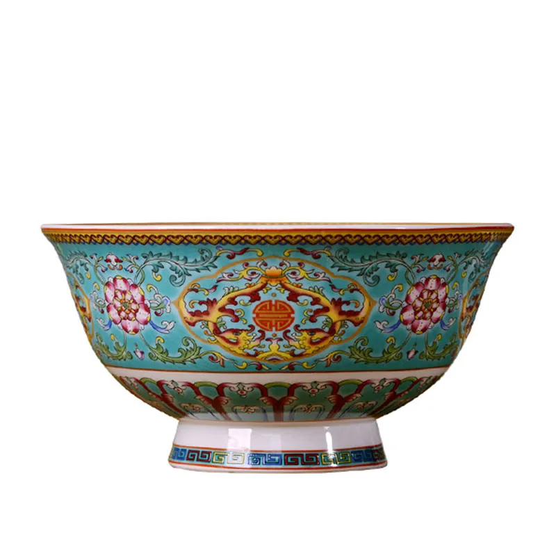 Jingdezhen Green Smalt Fine Bone China Bowl Ceramic Bowl dlhovekosť a šťastie