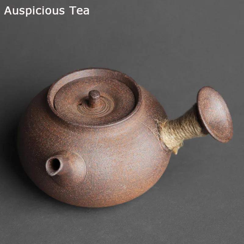 Jingdezhen ručne vyrábaný hrnčiarsky japonský štýl bočná rukoväť Čajovňa surová rudná ruda hrnčiarsky materiál retro drsné hrnčiarske zdravie čaju