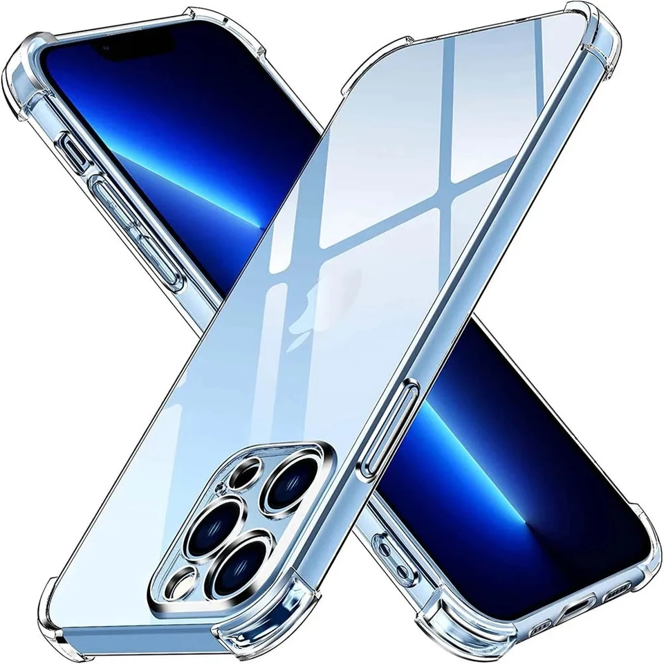 Jingjia Shockproof Clear Case pre iPhone 15 14 Pro 13 12 Mini 11 Pro Max SE 2020 7 8 Plus priehľadné prípady silikónového krytu