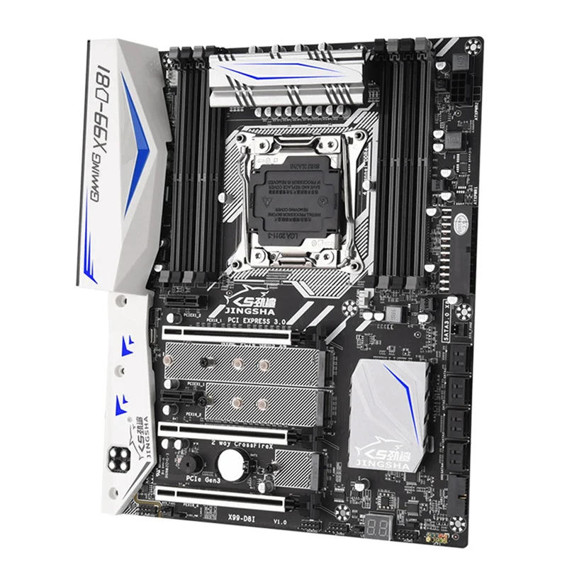 Jingsha X99-D8i Herná doska DDR4 Pamäť pre LGA2011-3 V3V4 Four Channel X99 ChIP Podpora podpora viacerých hier M.2 WiFi