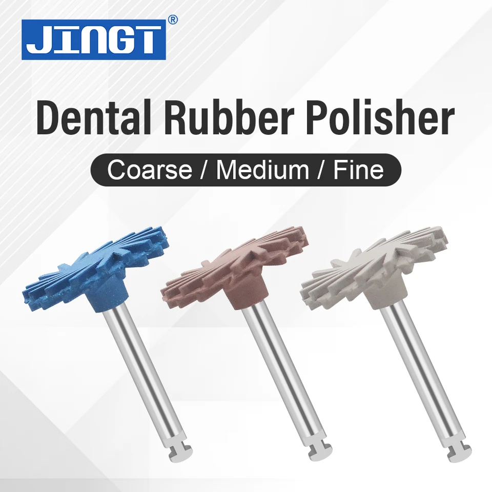Jingt Dental 3-Fead Diamond Lolisher: Premium Composite & Zirconia Finaving System s modrými, ružovými a šedými diskami (14 mm)