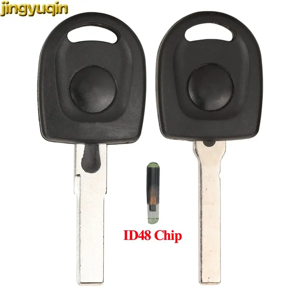 Jingyuqin 10x Transponder car kľúč shell fob id48 čip pre Volkswagen VW polo golfové sedadlo Ibiza Leon skod Octavia diaľkové kľúče puzdro