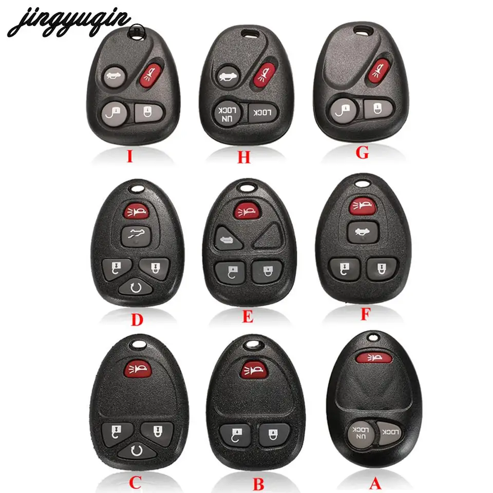 Jingyuqin 3/4/5 Tlačidlá na diaľkový kryt kľúča puzdro pre Buick Hummer H3 GMC Chevrolet Colorado Isuzu No Chip Blank