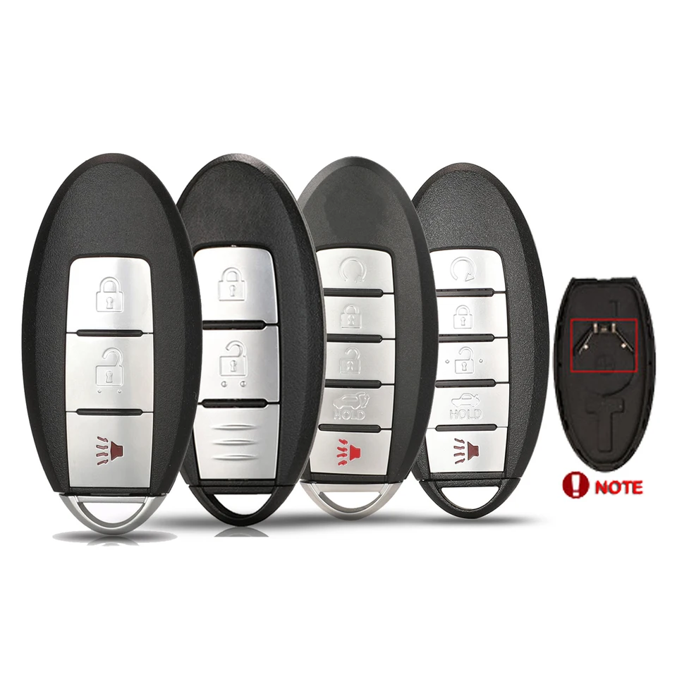 Jingyuqin 3/4 Buttons 2006-2014 Prípad obalu SMART KEY SMART KEY pre Nissan Altima Maxima Murano Versa Teana Sentra