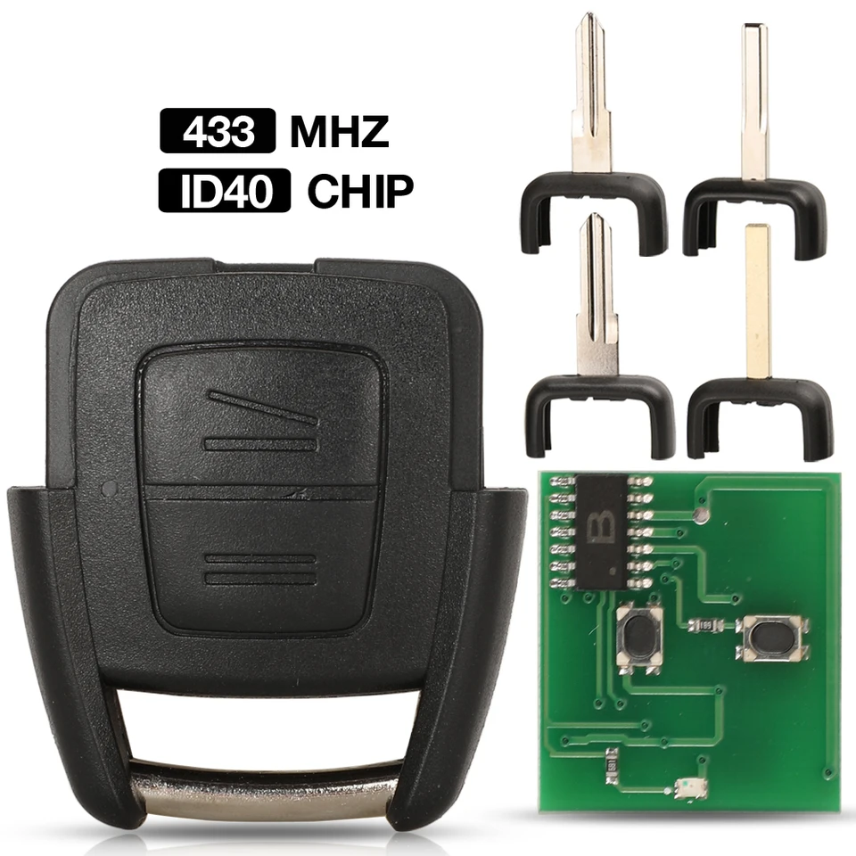 Jingyuqin 434MHz ID40 Chip 2 tlačidlá diaľkového ovládacieho vozidla Kľúč pre Opel Zafira Astra Astra G Astra A Bosch TS Astra 93176615