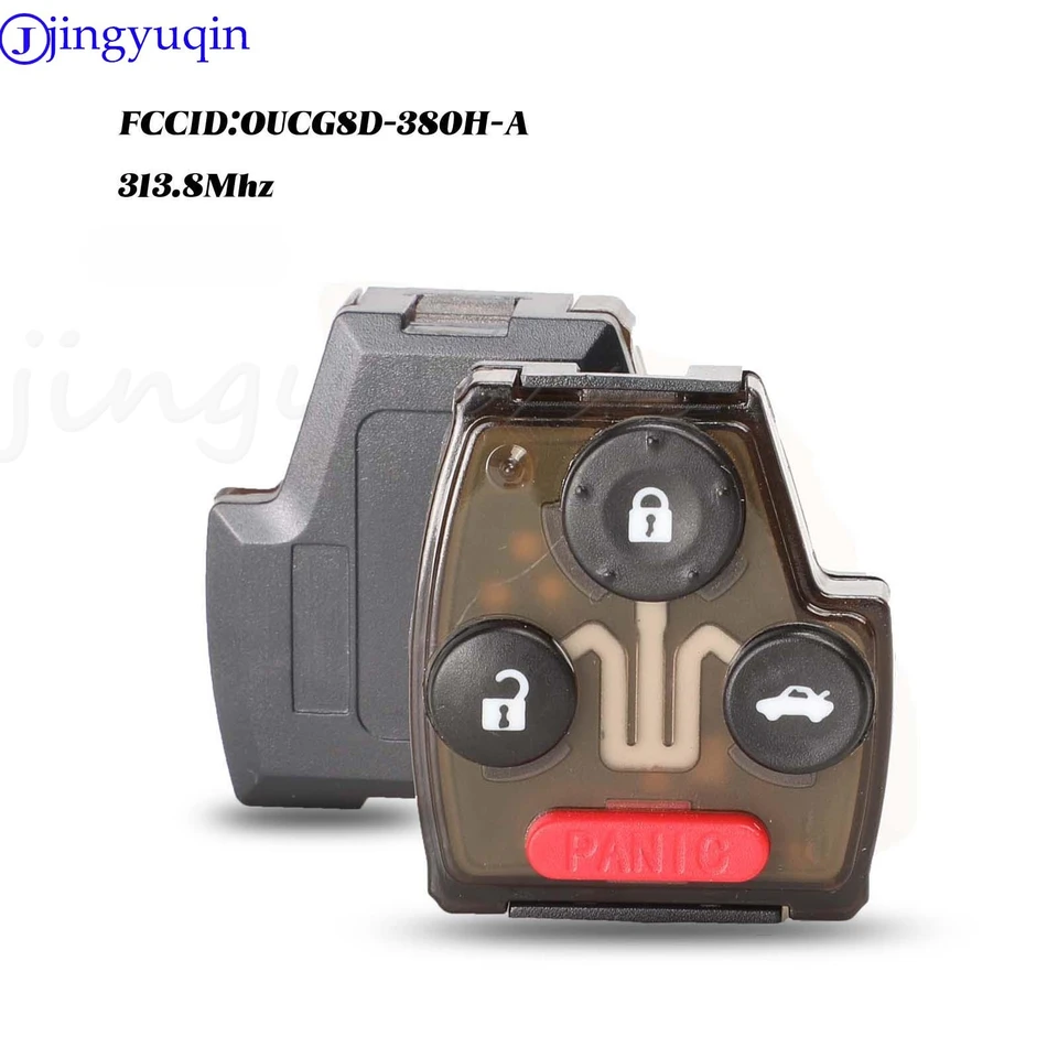 Jingyuqin 4Buttons 313,8 MHz CAR REMOTHLESS KLYTY KEY FOB FOB pre HONDA ACCORD 2003 2004 2005 2006 2007 Kompletný diaľkový kľúč